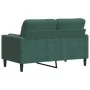 Sofá de 2 plazas con cojines terciopelo verde oscuro 120 cm by , Sofas - Ref: Foro24-3278211, Price: 255,93 €, Discount: %