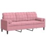 Sofá de 3 plazas con cojines terciopelo rosa 180 cm by , Sofas - Ref: Foro24-3278232, Price: 347,21 €, Discount: %