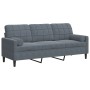 Sofá de 3 plazas con cojines terciopelo gris oscuro 180 cm von , Sofas - Ref: Foro24-3278230, Preis: 272,43 €, Rabatt: %