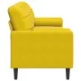 Sofá de 3 plazas con cojines terciopelo amarillo 210 cm by , Sofas - Ref: Foro24-3278245, Price: 289,72 €, Discount: %