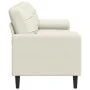 Sofá de 3 plazas con cojines terciopelo color crema 210 cm by , Sofas - Ref: Foro24-3278247, Price: 332,79 €, Discount: %