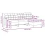 Sofá de 3 plazas con taburete de tela crema 210 cm von , Sofas - Ref: Foro24-3278251, Preis: 365,52 €, Rabatt: %