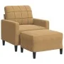 Sillón con taburete terciopelo marrón 60 cm by , Sofas - Ref: Foro24-3278264, Price: 197,62 €, Discount: %