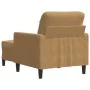 Sillón con taburete terciopelo marrón 60 cm by , Sofas - Ref: Foro24-3278264, Price: 197,62 €, Discount: %