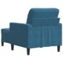 Sillón con taburete terciopelo azul 60 cm de , Sofás - Ref: Foro24-3278266, Precio: 197,48 €, Descuento: %
