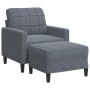 Sillón con taburete terciopelo gris oscuro 60 cm by , Sofas - Ref: Foro24-3278258, Price: 193,02 €, Discount: %