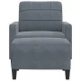 Sillón con taburete terciopelo gris oscuro 60 cm by , Sofas - Ref: Foro24-3278258, Price: 180,00 €, Discount: %