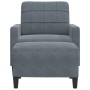Sillón con taburete terciopelo gris oscuro 60 cm by , Sofas - Ref: Foro24-3278258, Price: 193,02 €, Discount: %