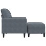 Sillón con taburete terciopelo gris oscuro 60 cm by , Sofas - Ref: Foro24-3278258, Price: 193,02 €, Discount: %