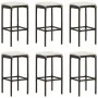 Kitchen stools with cushions 6 pcs brown synthetic rattan by vidaXL, Kitchen stools - Ref: Foro24-313448, Price: 184,20 €, Di...