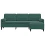 Dreisitzer-Sofa mit dunkelgrünem Samt-Hocker, 210 cm. von , Sofas - Ref: Foro24-3278279, Preis: 373,31 €, Rabatt: %