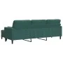 Dreisitzer-Sofa mit dunkelgrünem Samt-Hocker, 210 cm. von , Sofas - Ref: Foro24-3278279, Preis: 373,31 €, Rabatt: %