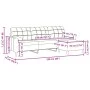 Dreisitzer-Sofa mit dunkelgrünem Samt-Hocker, 210 cm. von , Sofas - Ref: Foro24-3278279, Preis: 373,31 €, Rabatt: %