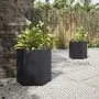 Jardineras hexagonales 2 uds acero negra 46x40x45 cm by , Pots and planters - Ref: Foro24-851109, Price: 86,25 €, Discount: %