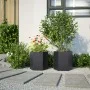 Jardineras hexagonales 2 uds acero negra 46x40x45 cm by , Pots and planters - Ref: Foro24-851109, Price: 86,25 €, Discount: %