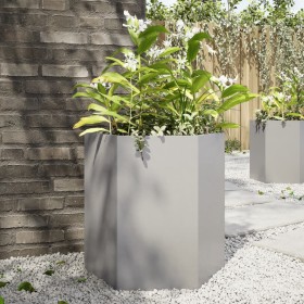 Jardinera hexagonal acero inoxidable 46x40x45 cm de , Maceteros y jardineras - Ref: Foro24-851116, Precio: 50,51 €, Descuento: %