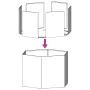 Jardinera hexagonal acero inoxidable 46x40x45 cm by , Pots and planters - Ref: Foro24-851116, Price: 57,77 €, Discount: %