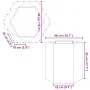 Jardinera hexagonal acero inoxidable 46x40x45 cm by , Pots and planters - Ref: Foro24-851116, Price: 57,77 €, Discount: %