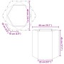 Sechseckiger Pflanzkübel aus Edelstahl 46x40x45 cm von , Töpfe und Pflanzgefäße - Ref: Foro24-851116, Preis: 50,51 €, Rabatt: %