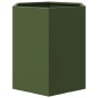 Jardinera hexagonal de acero verde 46x40x45 cm by , Pots and planters - Ref: Foro24-851114, Price: 45,50 €, Discount: %
