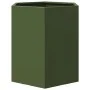 Jardinera hexagonal de acero verde 46x40x45 cm by , Pots and planters - Ref: Foro24-851114, Price: 43,52 €, Discount: %