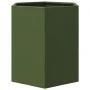 Jardinera hexagonal de acero verde 46x40x45 cm by , Pots and planters - Ref: Foro24-851114, Price: 43,52 €, Discount: %