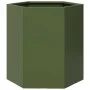 Jardinera hexagonal de acero verde 46x40x45 cm by , Pots and planters - Ref: Foro24-851114, Price: 43,52 €, Discount: %