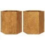 Jardineras hexagonales 46x40x45 cm acero desgastado by , Pots and planters - Ref: Foro24-851121, Price: 76,70 €, Discount: %
