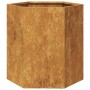 Jardineras hexagonales 46x40x45 cm acero desgastado by , Pots and planters - Ref: Foro24-851121, Price: 67,02 €, Discount: %