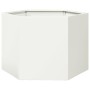 Jardinera hexagonal acero blanco 69x60x45 cm by , Pots and planters - Ref: Foro24-851123, Price: 55,13 €, Discount: %