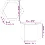 Sechseckiger Blumenkübel aus weißem Stahl, 69x60x45 cm. von , Töpfe und Pflanzgefäße - Ref: Foro24-851123, Preis: 57,17 €, Ra...