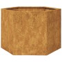 Sechseckiger Pflanzkübel 69x60x45 cm aus abgenutztem Stahl von , Töpfe und Pflanzgefäße - Ref: Foro24-851128, Preis: 68,76 €,...