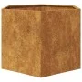 Jardinera hexagonal 69x60x45 cm acero desgastado by , Pots and planters - Ref: Foro24-851128, Price: 64,52 €, Discount: %