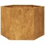 Jardinera hexagonal 69x60x45 cm acero desgastado by , Pots and planters - Ref: Foro24-851128, Price: 64,52 €, Discount: %