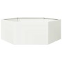 Jardinera hexagonal acero blanco 138x120x45 cm by , Pots and planters - Ref: Foro24-851137, Price: 96,62 €, Discount: %
