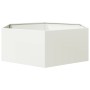 Sechseckiges Blumenbeet aus weißem Stahl, 138x120x45 cm. von , Töpfe und Pflanzgefäße - Ref: Foro24-851137, Preis: 96,62 €, R...
