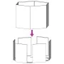 Jardinera hexagonal acero blanco 138x120x45 cm by , Pots and planters - Ref: Foro24-851137, Price: 94,91 €, Discount: %