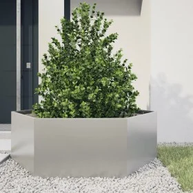 Jardinera hexagonal de acero inoxidable 138x120x45 cm by , Pots and planters - Ref: Foro24-851140, Price: 143,29 €, Discount: %