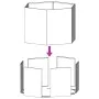 Sechseckiges Pflanzgefäß aus Edelstahl, 138x120x45 cm. von , Töpfe und Pflanzgefäße - Ref: Foro24-851140, Preis: 143,29 €, Ra...