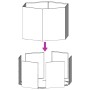 Sechseckiges Pflanzgefäß aus Edelstahl, 138x120x45 cm. von , Töpfe und Pflanzgefäße - Ref: Foro24-851140, Preis: 145,70 €, Ra...