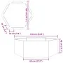 Sechseckiges Pflanzgefäß aus Edelstahl, 138x120x45 cm. von , Töpfe und Pflanzgefäße - Ref: Foro24-851140, Preis: 143,29 €, Ra...