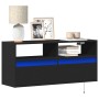 Mueble de TV de pared con luces LED negro 100x31x45 cm de , Muebles TV - Ref: Foro24-852335, Precio: 77,08 €, Descuento: %