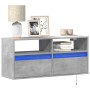 Mueble de TV de pared con luces LED gris hormigón 100x31x45 cm by , TV Furniture - Ref: Foro24-852337, Price: 67,80 €, Discou...