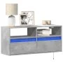 Wand-TV-Möbel mit LED-Lichtern in Betongrau 100x31x45 cm von , TV-Möbel - Ref: Foro24-852337, Preis: 66,96 €, Rabatt: %