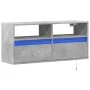 Wand-TV-Möbel mit LED-Lichtern in Betongrau 100x31x45 cm von , TV-Möbel - Ref: Foro24-852337, Preis: 66,96 €, Rabatt: %
