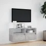 Wand-TV-Möbel mit LED-Lichtern in Betongrau 100x31x45 cm von , TV-Möbel - Ref: Foro24-852337, Preis: 66,96 €, Rabatt: %