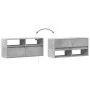 Mueble de TV de pared con luces LED gris hormigón 100x31x45 cm de , Muebles TV - Ref: Foro24-852337, Precio: 66,96 €, Descuen...