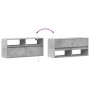 Mueble de TV de pared con luces LED gris hormigón 100x31x45 cm by , TV Furniture - Ref: Foro24-852337, Price: 67,80 €, Discou...