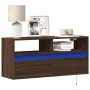 Wand-TV-Möbel mit LED-Lichtern in Eichenbraun 100x31x45 cm von , TV-Möbel - Ref: Foro24-852340, Preis: 72,55 €, Rabatt: %
