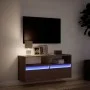 Wand-TV-Möbel mit LED-Lichtern in Eichenbraun 100x31x45 cm von , TV-Möbel - Ref: Foro24-852340, Preis: 72,55 €, Rabatt: %